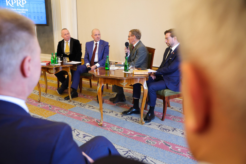 A commemorative ceremony dedicated to Sergiusz Piasecki - a writer and publicist, officer of Polish intelligence, and soldier of the Home Army at the Belweder Palace in Warsaw, photo: Dariusz Skrzyniarz (IPN)