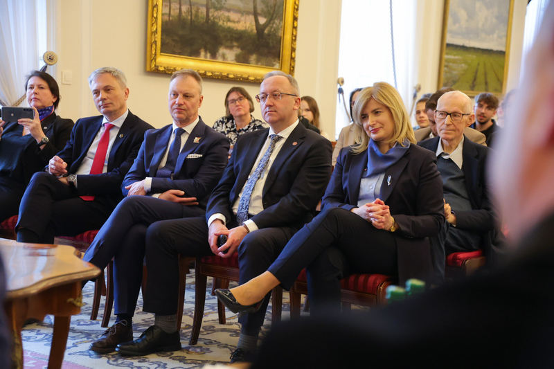 A commemorative ceremony dedicated to Sergiusz Piasecki - a writer and publicist, officer of Polish intelligence, and soldier of the Home Army at the Belweder Palace in Warsaw, photo: Dariusz Skrzyniarz (IPN)
