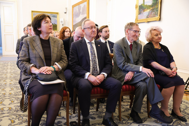 A commemorative ceremony dedicated to Sergiusz Piasecki - a writer and publicist, officer of Polish intelligence, and soldier of the Home Army at the Belweder Palace in Warsaw, photo: Dariusz Skrzyniarz (IPN)