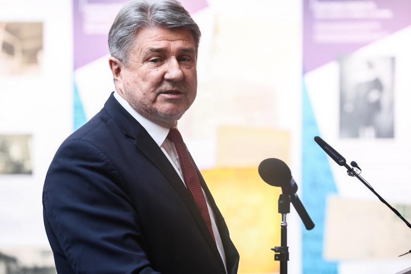 MEP Bogdan Rzońca during the opening of the IPN exhibition "Poles Saving Jews During World War II” at the European Parliament in Brussels, 24 March 2026; photo: Sławek Kasper