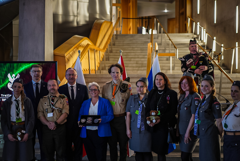 The opening of the "Trails of Hope. The Odyssey of Freedom" exhibition at the Scottish Parliament; 13 March 2026; photo: Mateusz Niegowski