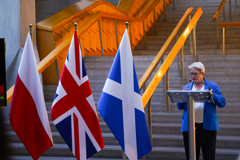The opening of the "Trails of Hope. The Odyssey of Freedom" exhibition at the Scottish Parliament; 13 March 2026; photo: Mateusz Niegowski