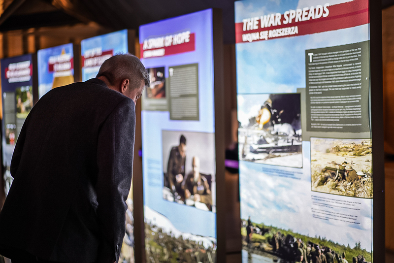 The opening of the "Trails of Hope. The Odyssey of Freedom" exhibition at the Scottish Parliament; 13 March 2026; photo: Mateusz Niegowski