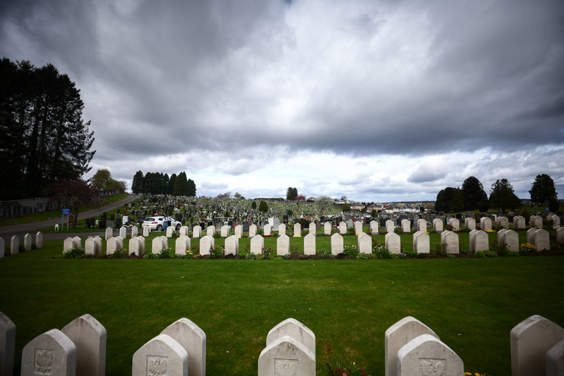 Polish war graves section of Jeanfield and Wellshill Cemetery, photo: Sławek Kasper (IPN)