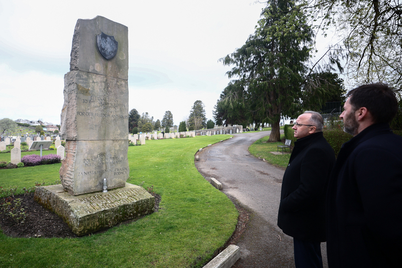 Polish war graves section of Jeanfield and Wellshill Cemetery, photo: Sławek Kasper (IPN)