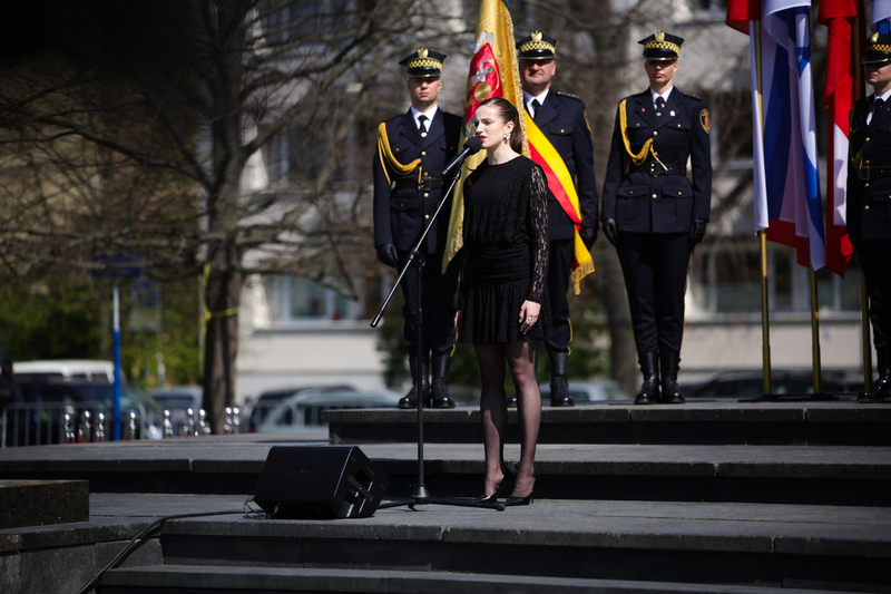 Commemorating the 83rd anniversary of the Warsaw Ghetto Uprising; photo: Dariusz Skrzyniarz (IPN)