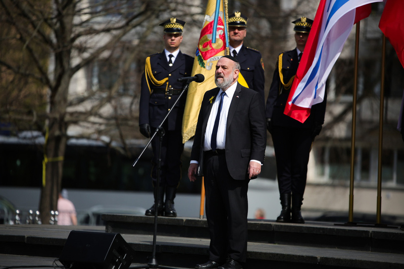 Commemorating the 83rd anniversary of the Warsaw Ghetto Uprising; photo: Dariusz Skrzyniarz (IPN)