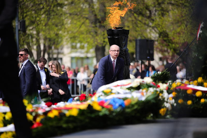 Commemorating the 83rd anniversary of the Warsaw Ghetto Uprising; photo: Dariusz Skrzyniarz (IPN)