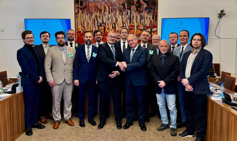 The IPN at the “National Memory Institutions in the V4 Countries” international conference held at the Czech Parliament, Prague 20 April 2026; photo: KPS/Lukáš Janičina