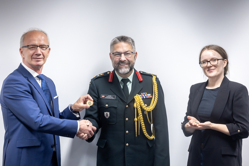Meeting of the IPN Deputy President Prof. Krzysztof Szwagrzyk with Colonel Stéphane Roy, Canada’s Defence Attaché, 13 May 2026; photo: S. Kasper (IPN)