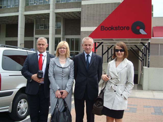 IPN's delegation with Bożena Kamiński, the Executive Director of the Polish-Slavic Center