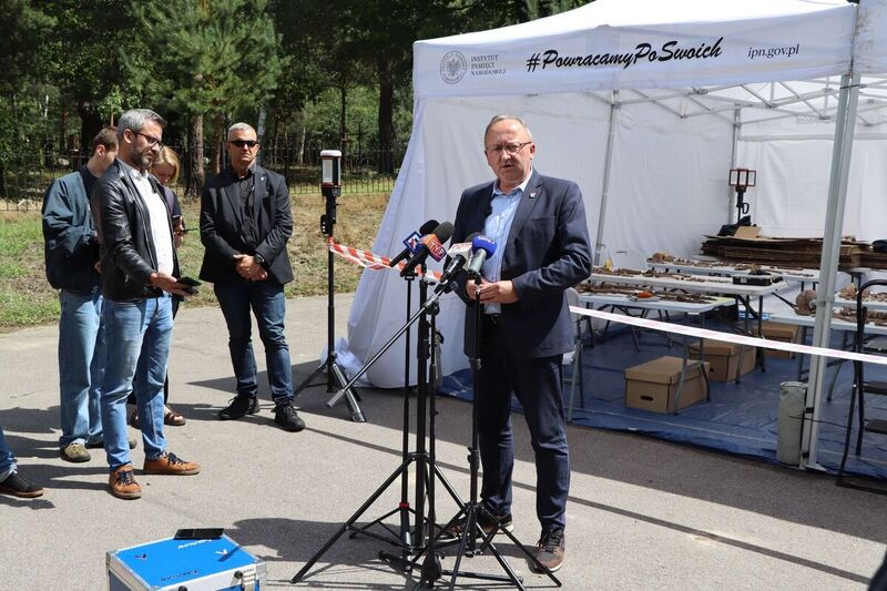 The press conference in Ostrówki - 28 July 2026; photo: Artur Chomicz (IPN) The press conference in Ostrówki - 28 July 2026; photo: Artur Chomicz (IPN)