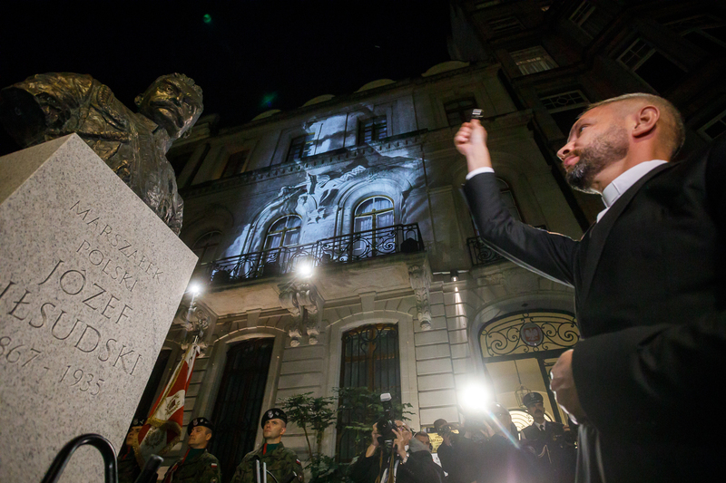 The ceremony of unveiling the Marshal Piłsudski bust in Brussels, 6 November 2018. Photos: Sławek Kasper (IPN)
