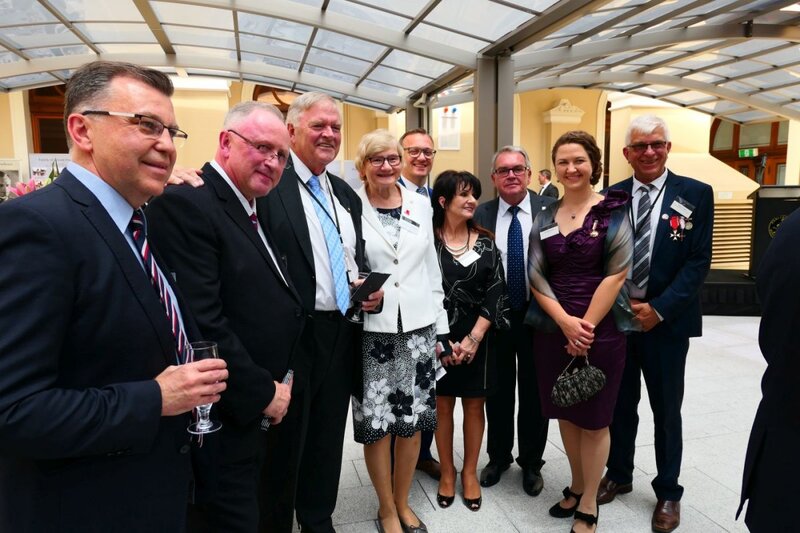 From the left: Jacek Glinka and Andrzej Nowak, the authors of the exhibition about Captain Pilecki. The opening of the “Time for Heroes” exhibition in the Western Australian Parliament in Perth - 9 November 2018