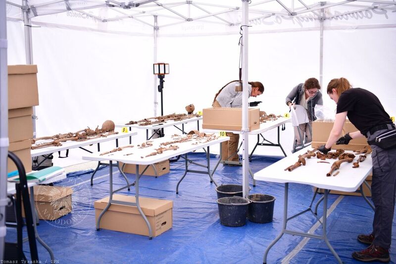 Completion of this year’s exhumation of the victims of the Volhynia Massacre in Ostrówki and Wola Ostrowiecka; photo: Tomasz Trzaska (IPN) Completion of this year’s exhumation of the victims of the Volhynia Massacre in Ostrówki and Wola Ostrowiecka; photo: Tomasz Trzaska (IPN)
