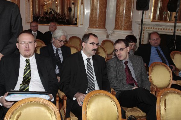 Mr. Matej Medvecký (UPN), Mr. Pavel Žáček (USTR) and Mr. Dragos Petrescu (CNSAS)
